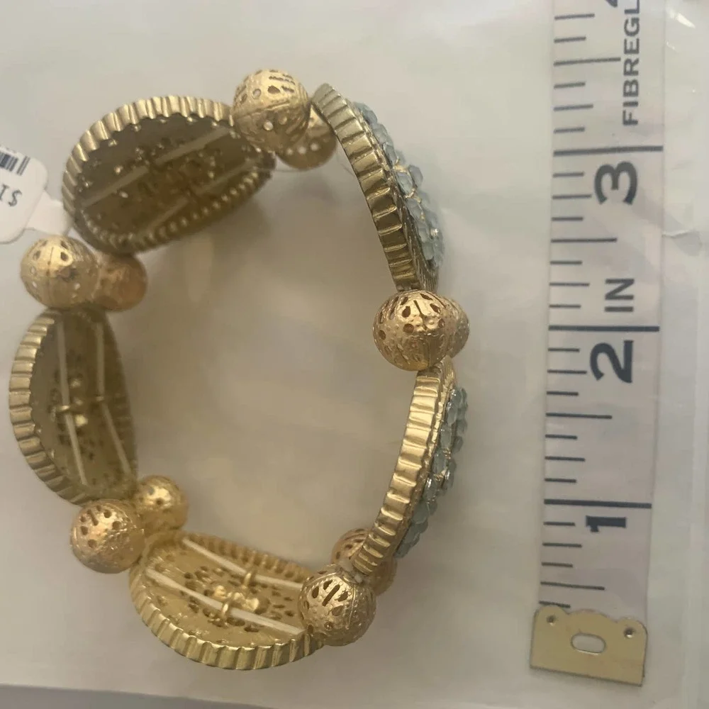 Rain gold-toned bracelet w/ light‎ blue accents NWT